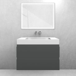 Set Waschbecken Oltens Stila 40001000, Badschrank Oltens Vernal 60001400