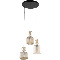 TK Lighting Sophia Cognac Pendelleuchte 3x10 W braun-bernstein 11041