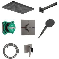 Hansgrohe Raindance Alive Q Duschset Unterputz mit Thermostat mit Kopfbrause schwarz 24620340