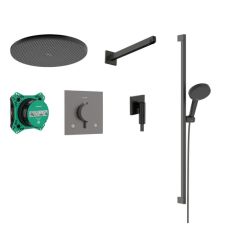 Hansgrohe Raindance Alive Select S Duschset Unterputz mit Thermostat mit Kopfbrause schwarz 24622340