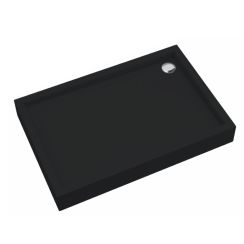 Schedpol Medium Black Mat Rechteckige Duschwanne 100x90 cm schwarz 3.4745/C/MG