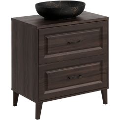 Set Badschrank Comad Dorothy Ristretto DOROTHY RISTRETTO 82-80-46-2S, Waschbecken Comad Mona UN-MONA-MB12, RISTRETTO 89-80-46 M