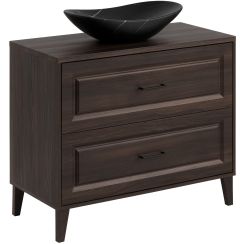 Set Badschrank Comad Dorothy Ristretto DOROTHY RISTRETTO 82-100-46-2S, Waschbecken Comad Lena UN-LENA-MB2, RISTRETTO 89-100-46 M