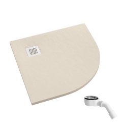 Schedpol Kalait Cashmere Stone Halbrunde Duschwanne 90x90 cm beige 3.3104/PK/ST-M2