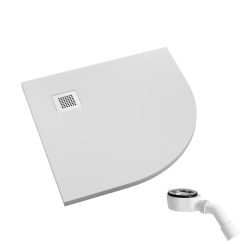 Schedpol Kalait Smooth White Halbrunde Duschwanne 90x90 cm weiß 3.3104-M2