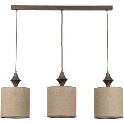 TK Lighting Amura Pendelleuchte 3x15 W beige 11440