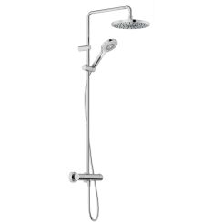 Kludi Dual Shower System Duschset Wandmontage mit Thermostat mit Kopfbrause chrom 6906705-81