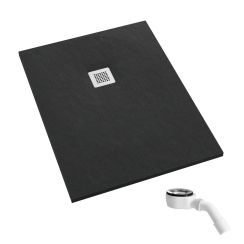 Schedpol Kalait Black Stone Rechteckige Duschwanne 170x80 cm schwarz 3.3113/C/ST-M2