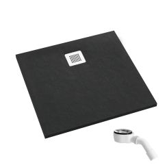 Schedpol Kalait Black Stone Quadratische Duschwanne 100x100 cm schwarz 3.3202/C/ST-M2