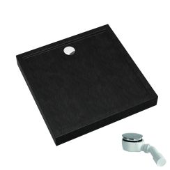 Schedpol Competia New Black Stone Quadratische Duschwanne 90x90 cm schwarz 3.4831/C/ST