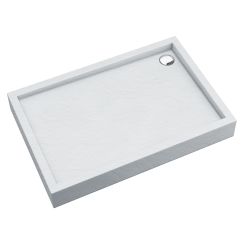 Schedpol Medium White Stone Rechteckige Duschwanne 120x80 cm weiß 3.4738/B/ST