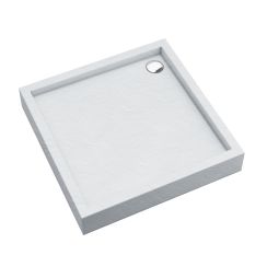 Schedpol Medium White Stone Quadratische Duschwanne 90x90 cm weiß 3.4731/B/ST