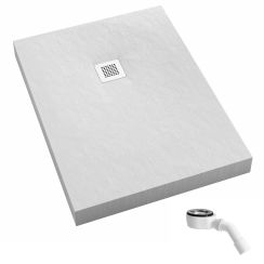 Schedpol New Horizons White Stone Rechteckige Duschwanne 110x90 cm weiß 3.3316/B/ST-M2