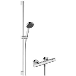 Hansgrohe Activera Select S Duschset Wandmontage mit Thermostat chrom 28086000