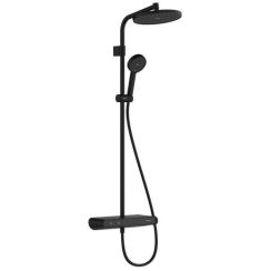 Hansgrohe Activera S Duschset Wandmontage mit Thermostat mit Kopfbrause schwarz 28639670