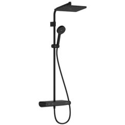 Hansgrohe Activera Q Duschset Wandmontage mit Thermostat mit Kopfbrause schwarz 28648670