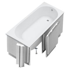 Schedpol Tara White Mat SET Badewanne mit Verkleidung 180x80 cm weiß 3.588/B/MG/OULED/S