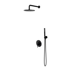 Omnires Y Duschset Unterputz mit Kopfbrause schwarz SYSY35BL