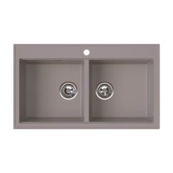 Ferro Stampo Granitspüle 86x50 cm braun DRGS2/50/86TU