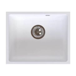 Ferro Stampo Granitspüle 46x38 cm weiß DRGS1-U/38/46WH