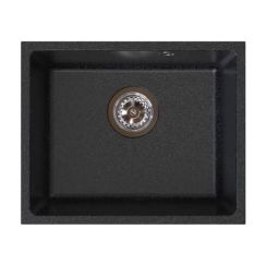 Ferro Stampo Granitspüle 46x38 cm grau/graphit/onyx DRGS1-U/38/46BA