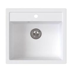 Ferro Stampo Granitspüle 56x51 cm weiß DRGS1/51/56WH