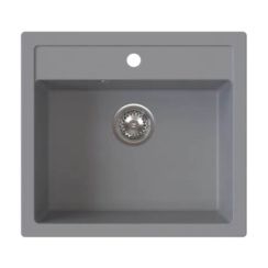 Ferro Stampo Granitspüle 56x51 cm grau/graphit/onyx DRGS1/51/56GA