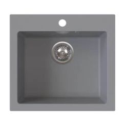 Ferro Stampo Granitspüle 49x45 cm grau/graphit/onyx DRGS1/45/49GA