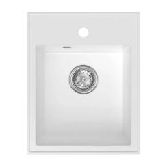 Ferro Stampo Granitspüle 50x40 cm weiß DRGS1/50/40WH