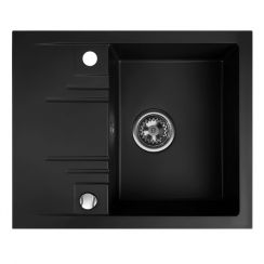 Ferro Mezzo II Granitspüle 58x58 cm schwarz DRGM48-58BM