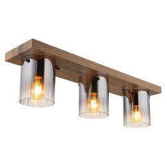 Globo Lighting Underwood Deckenlampe 3x40 W holz-braun 15915-3