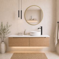 Baltica Design Aluma Spiegel 50x50 cm rund gold 5904107933306