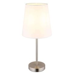 Globo Lighting Joris Tischlampe 1x25 W weiß-nickel 48580R