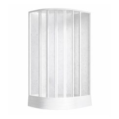 Ravak Supernova Duschkabinen-Set mit Duschwanne 90x90 cm halbrund weiß Glanz/Polystyrol 8067711211