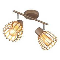 Globo Lighting Olin Wandlampe 2x40 W braun 54663-2