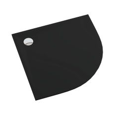 Schedpol Etrusco Black Mat Halbrunde Duschwanne 80x80 cm schwarz 3.463/C/MG
