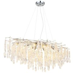 Globo Lighting Kinga Pendelleuchte x40 W transparent-silber 64141H2