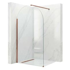 Rea Heaven Walk-In Duschwand 110 cm kupfer gebürstet/durchsichtiges Glas REA-K6688