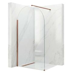 Rea Heaven Walk-In Duschwand 100 cm kupfer gebürstet/durchsichtiges Glas REA-K6687