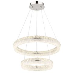 Globo Lighting Laurel Intelligente Hängelampe 2x60 W chrom-transparent 67387-60