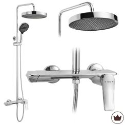 Rea Vision Duschset Wandmontage mit Kopfbrause chrom REA-P6738