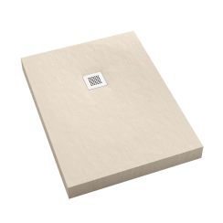 Schedpol New Horizons Cashmere Stone Rechteckige Duschwanne 90x80 cm beige 3.3355/PK/ST-M2