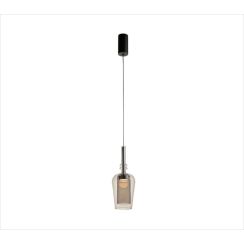 Zuma Line Tagna Pendelleuchte 1x6 W schwarz-verraucht 251010-SM