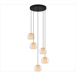 Zuma Line Solix Pendelleuchte 5x25 W schwarz-gold DU32201A/5L