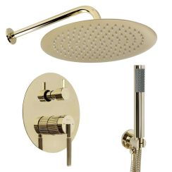Rea Argon Duschset Unterputz mit Kopfbrause gold REA-P6538