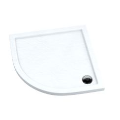 Schedpol Caspar White Stone Halbrunde Duschwanne 90x90 cm weiß 3.264/B/ST