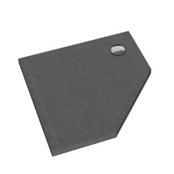 Schedpol Caspar New Grey Stone Fünfeckige Duschwanne 90x90 cm grau 3.2398/S/ST