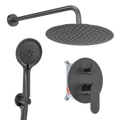 Rea Drop Duschset Unterputz mit Kopfbrause graphit REA-P9661