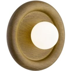 Argon Rondo Wandleuchte 1x6 W weiß-holz 8971