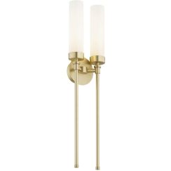 Argon Preston Wandleuchte 2x7 W weiß-messing 7290